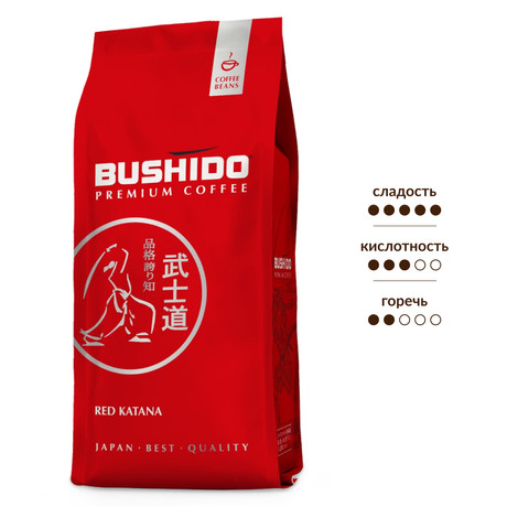 Кофе Bushido Red Katana Зерно 1 кг м/у